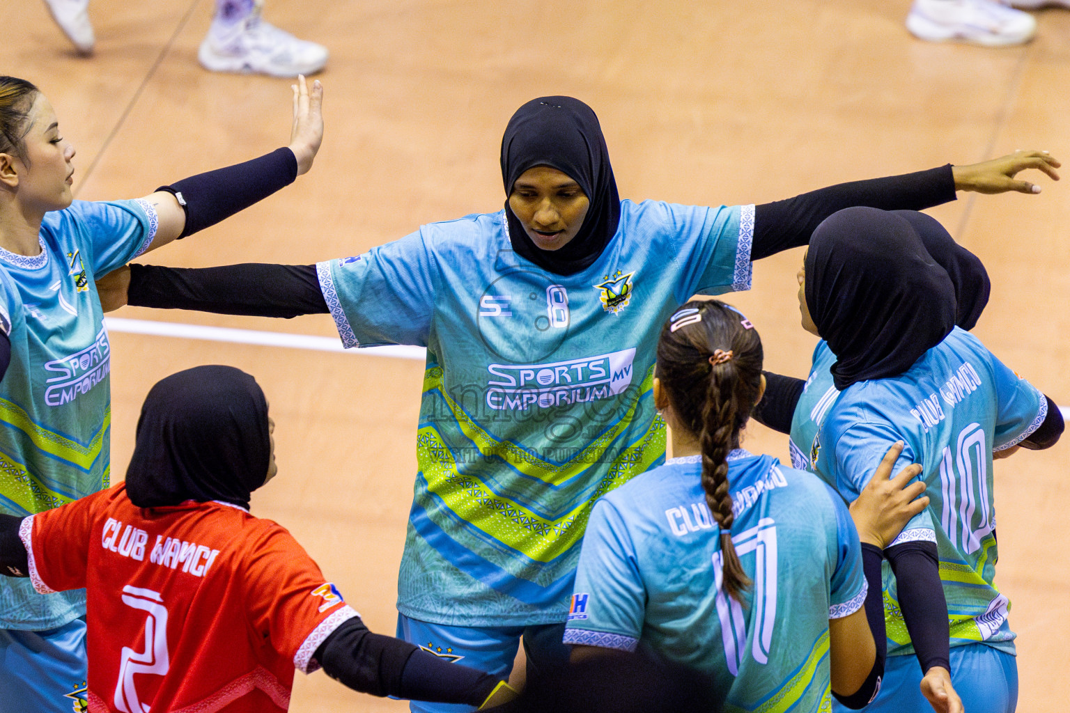 Police Club vs Club Wamco in the Final of Women's Division of National Volleyball Championship 2025 held in Male', Maldives on Sunday, 4th May 2025 at Social Center Indoor Hall Photos By: Nausham Waheed / images.mv