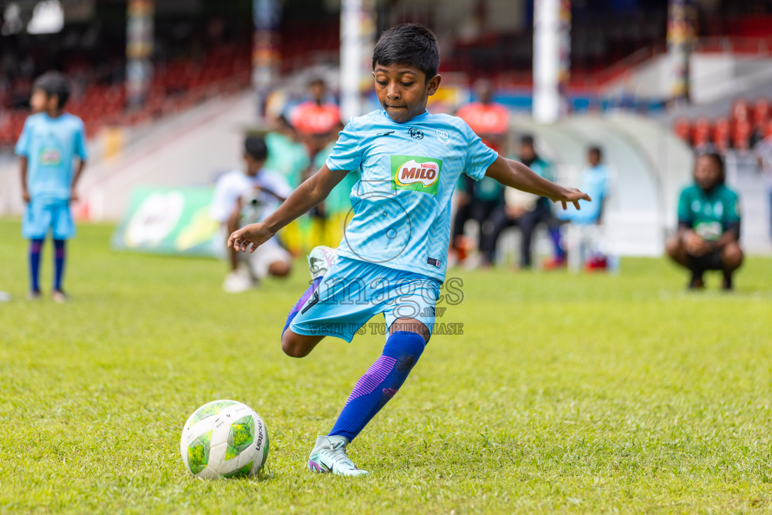 Day 2 of MILO Kids Football Fiesta was held at National Stadium in Male', Maldives on Saturday, 24th February 2024.