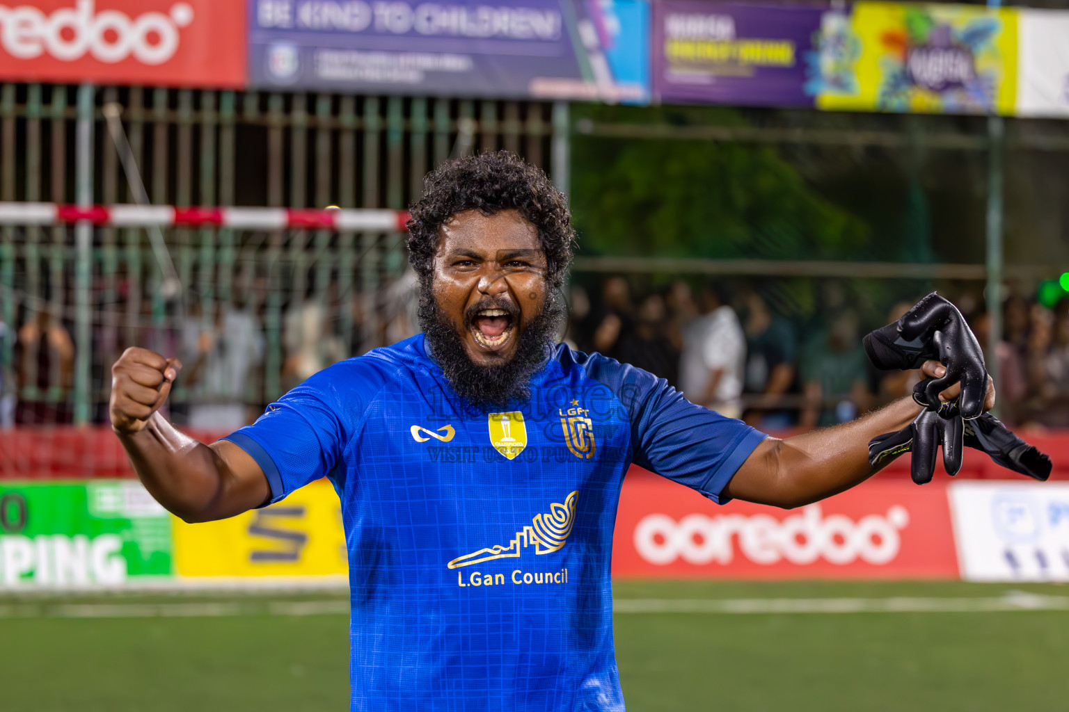 AA Mathiveri vs L Gan in Quarter Finals of Golden Futsal Challenge 2024 which was held on Friday, 1st March 2024, in Hulhumale', Maldives Photos: Ismail Thoriq / images.mv