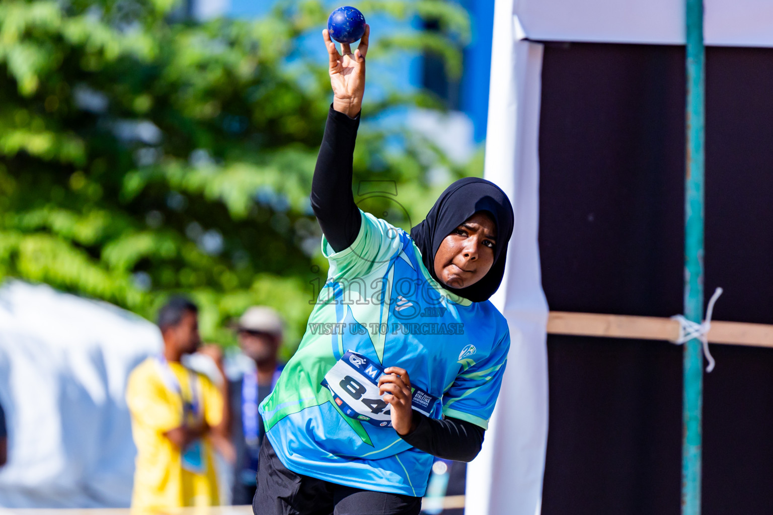 Day 3 of MWSC Interschool Athletics Championships 2024 held in Hulhumale Running Track, Hulhumale, Maldives on Monday, 11th November 2024. Photos by:  Nausham Waheed / Images.mv