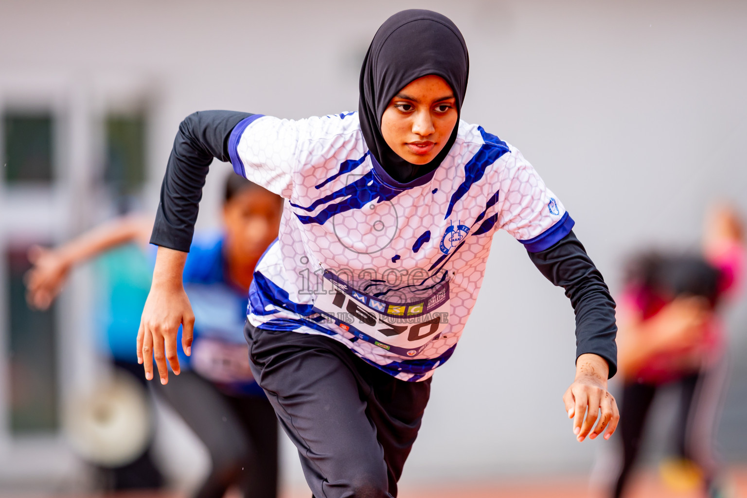 Day 6 of MWSC Interschool Athletics Championships 2024 held in Hulhumale Running Track, Hulhumale, Maldives on Thursday, 14th November 2024. Photos by: Nausham Waheed / Images.mv