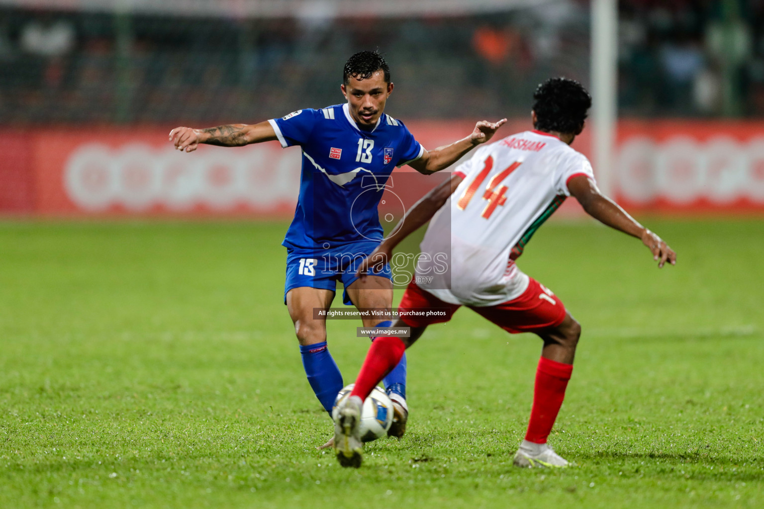 Maldives vs Nepal in SAFF Championship 2021 held on 1st October 2021 in Galolhu National Stadium, Male', Maldives