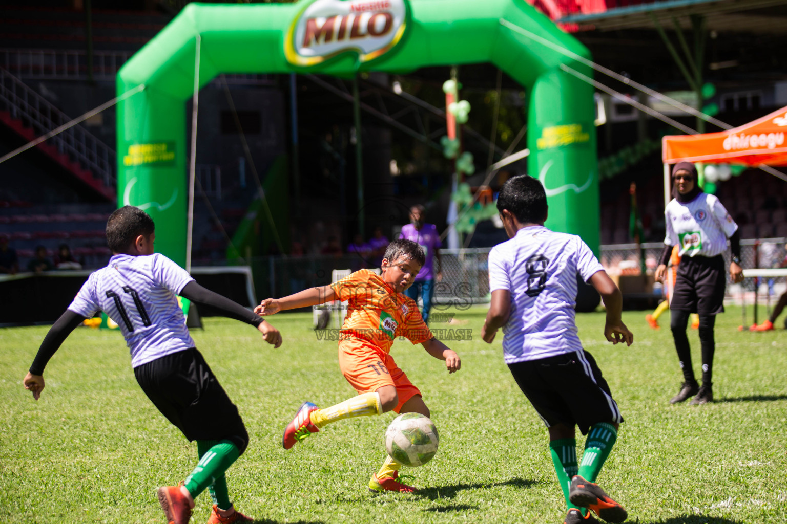 Day 1 of MILO Kids Football Fiesta was held at National Stadium in Male', Maldives on Friday, 23rd February 2024.