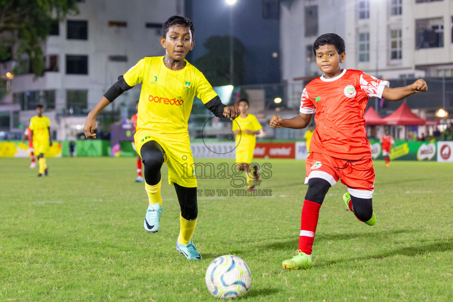 Maziya vs Hurriya (U12) in Day 4 of Dhivehi Youth League 2024 held at Henveiru Stadium on Thursday, 28th November 2024. Photos: Shuu Abdul Sattar/ Images.mv