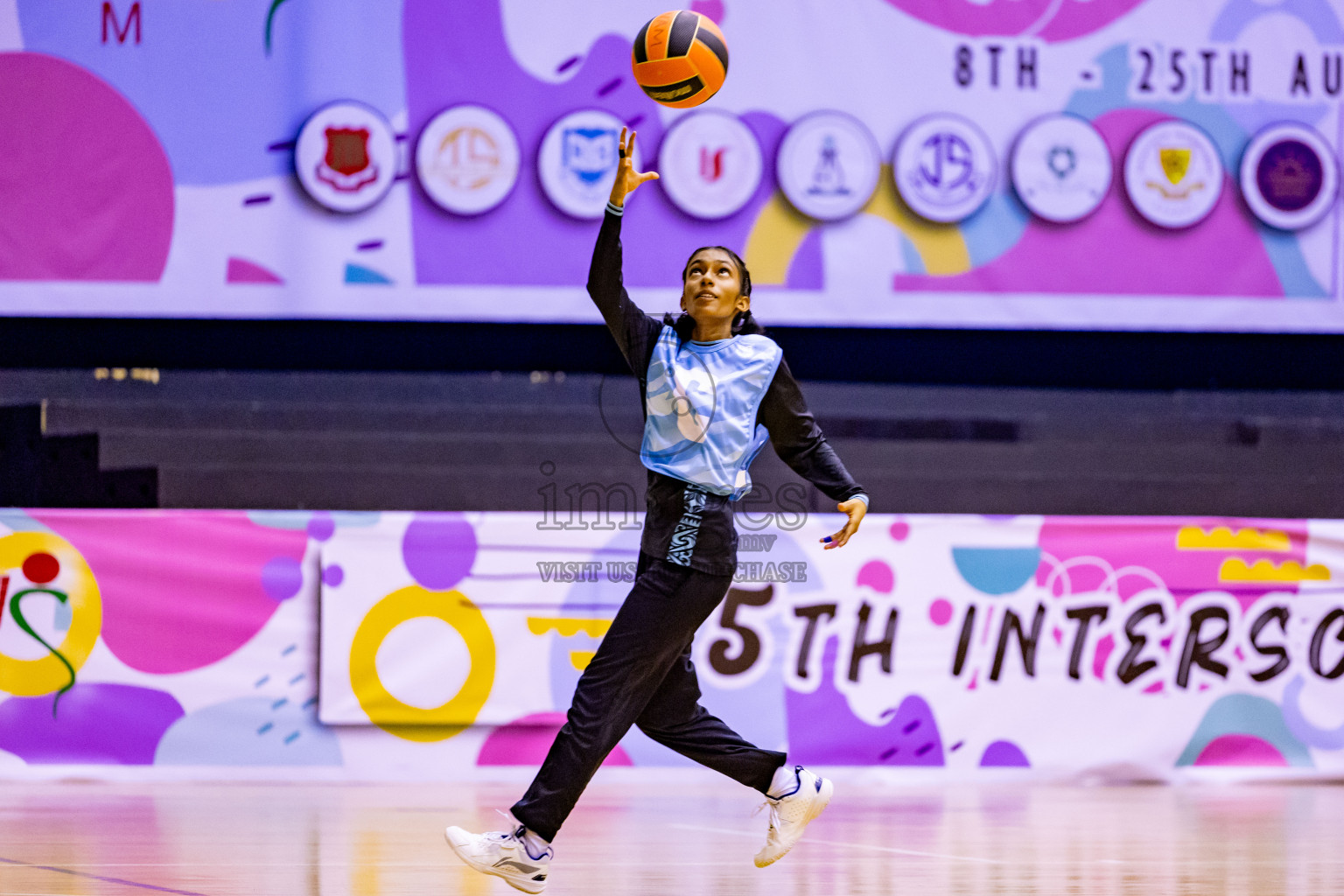 Day 12 of 25th Inter-School Netball Tournament was held in Social Center at Male', Maldives on Thursday, 22nd August 2024. Photos: Nausham Waheed / images.mv