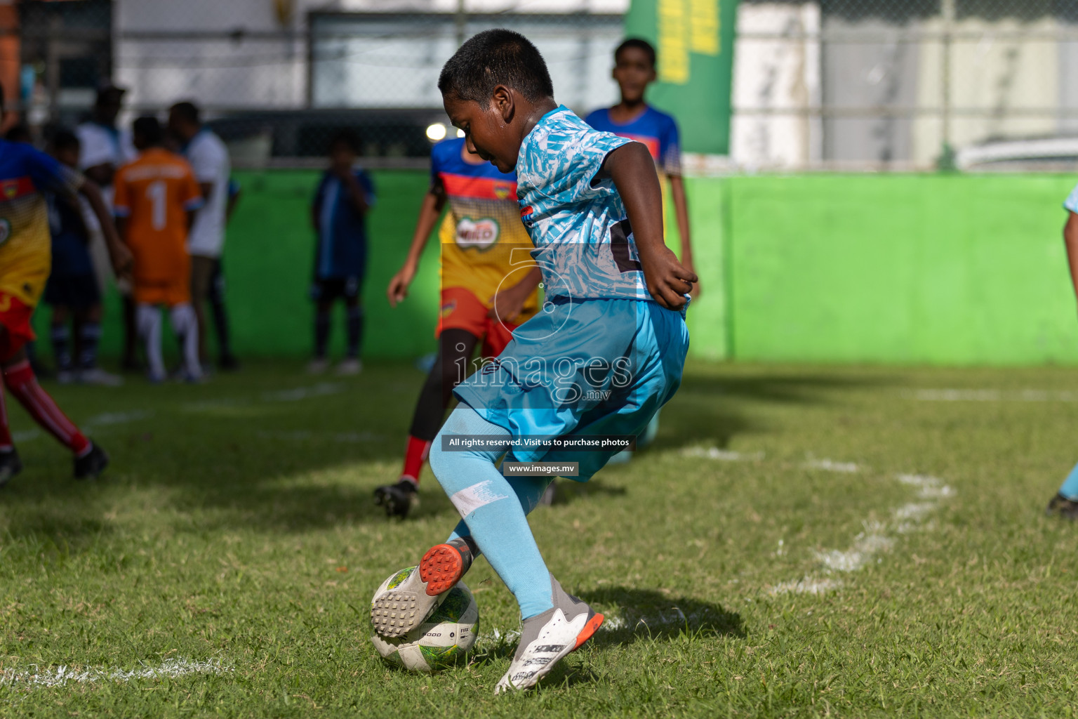 Day 1 of MILO Academy Championship 2023 (U12) was held in Henveiru Football Grounds, Male', Maldives, on Friday, 18th August 2023. Photos: Mohamed Mahfooz Moosa / images.mv