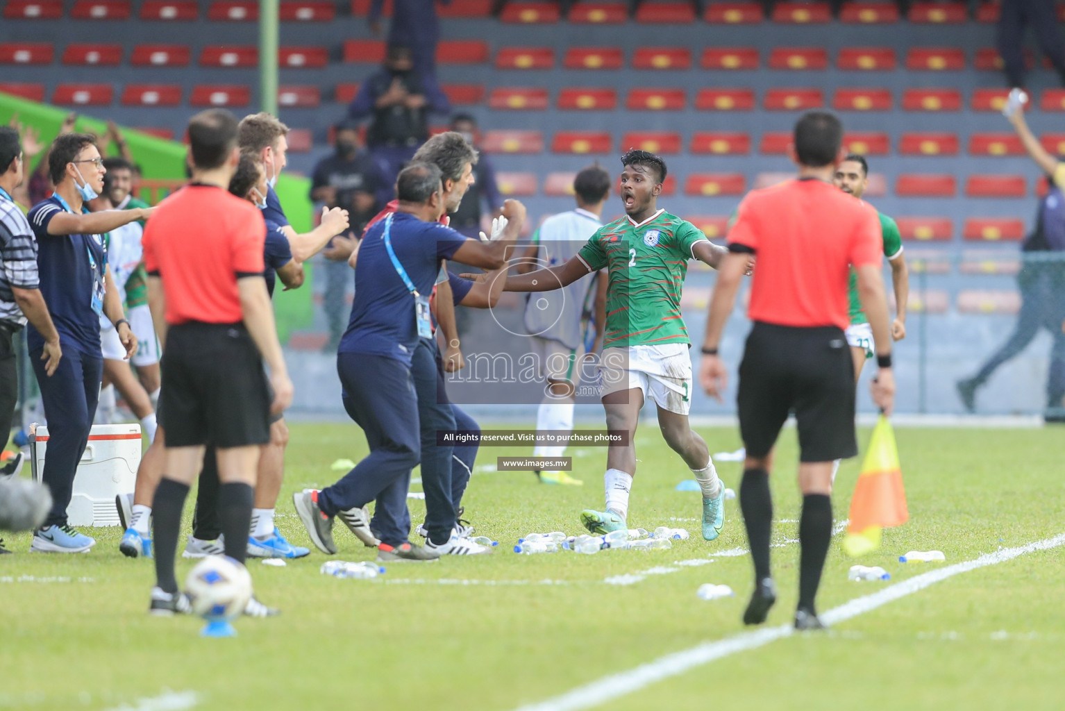 Bangladesh vs India in SAFF Championship 2021 held on 1st October 2021 in Galolhu National Stadium, Male', Maldives