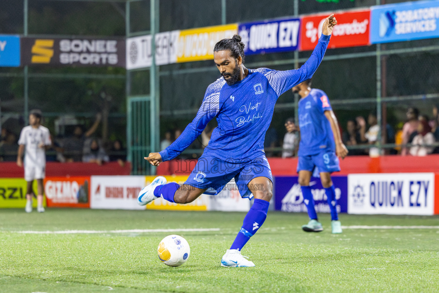 Sh Bilehfehi vs Sh Lhaimagu in Day 11 of Golden Futsal Challenge 2025 was held on Wednesday, 15th January 2025, in Hulhumale', Maldives Photos: Mohamed Mahfooz Moosa / images.mv