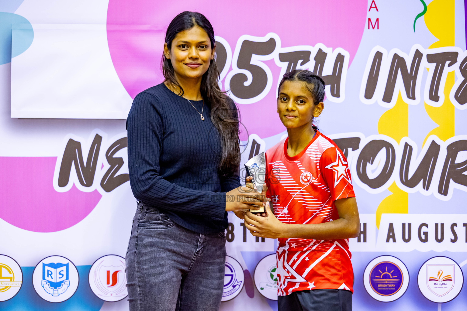 Day 14 of 25th Inter-School Netball Tournament was held in Social Center at Male', Maldives on Sunday, 25th August 2024. Photos: Nausham Waheed / images.mv