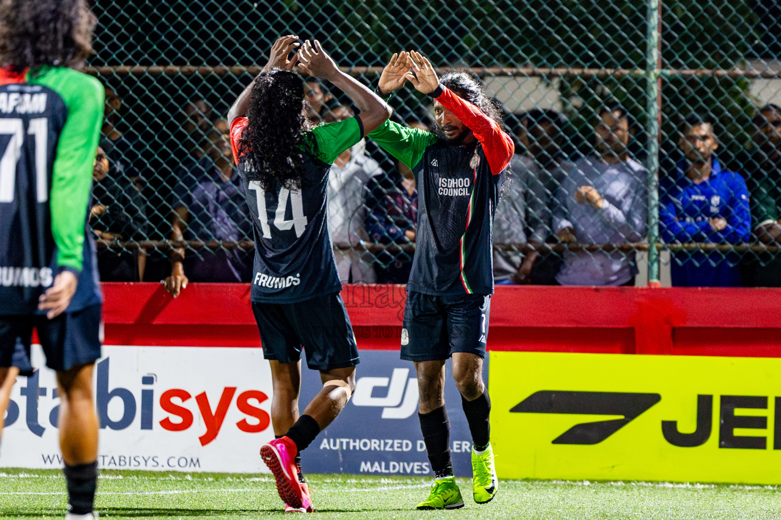 Thaa Hirilandhoo vs L Isdhoo in zone round Day 30 of Golden Futsal Challenge 2025 was held on Monday , 3rd February 2025, in Hulhumale', Maldives. Photos: Nausham Waheed / images.mv