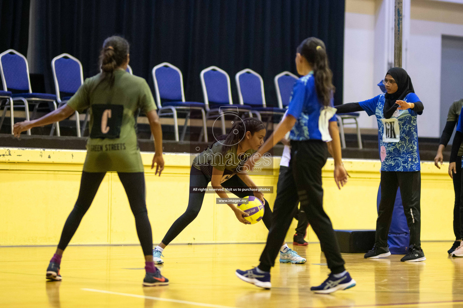 Green Streets vs Mahibadhoo Sports Club in the Semi Finals of Milo National Netball Tournament 2021 held on 3 December 2021 in Male', Maldives, Photos by Maanish