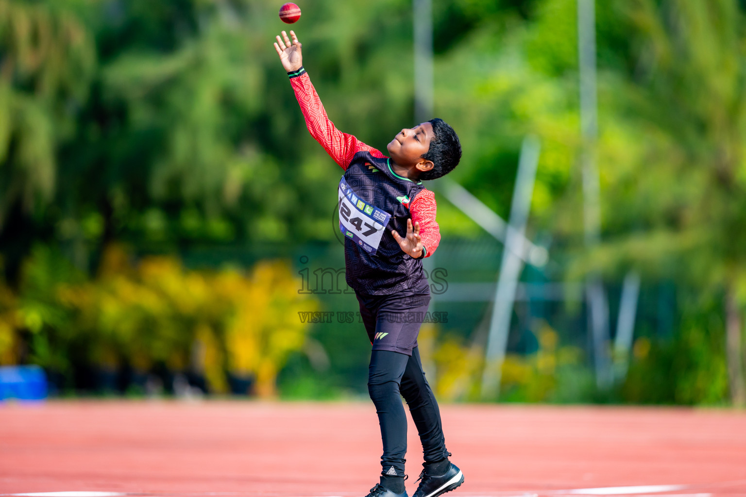 Day 6 of MWSC Interschool Athletics Championships 2024 held in Hulhumale Running Track, Hulhumale, Maldives on Thursday, 14th November 2024. Photos by: Nausham Waheed / Images.mv