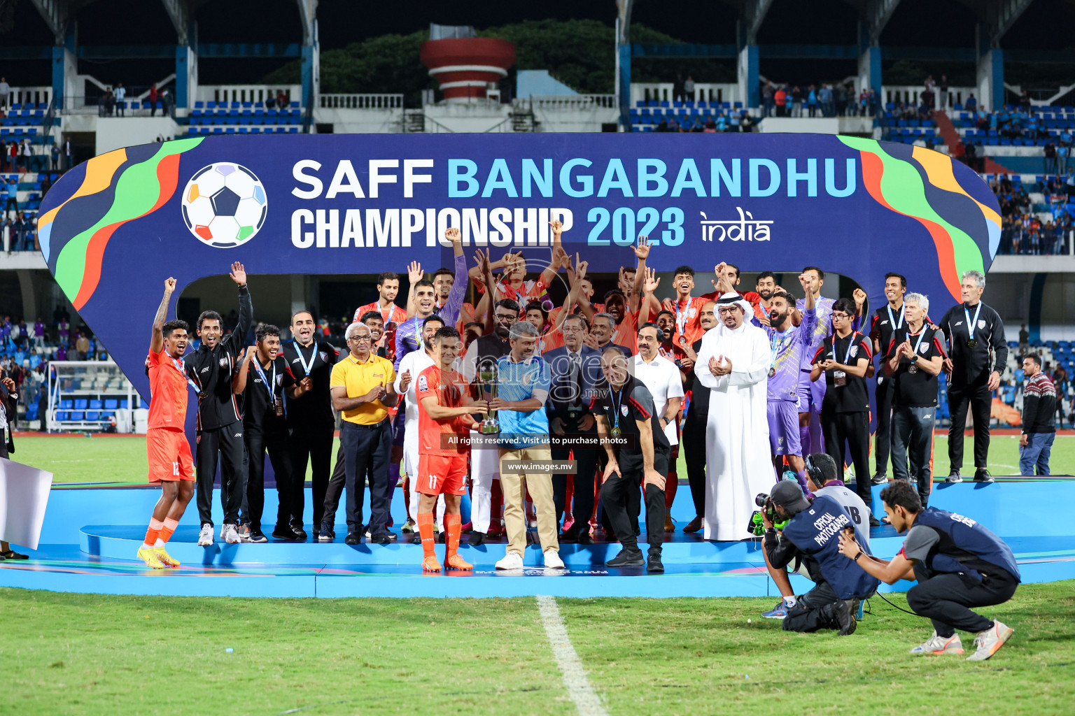 Kuwait vs India in the Final of SAFF Championship 2023 held in Sree Kanteerava Stadium, Bengaluru, India, on Tuesday, 4th July 2023. Photos: Nausham Waheed / images.mv