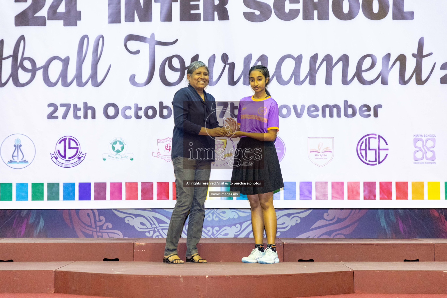 Final of 24th Interschool Netball Tournament 2023 was held in Social Center, Male', Maldives on 7th November 2023. Photos: Nausham Waheed / images.mv