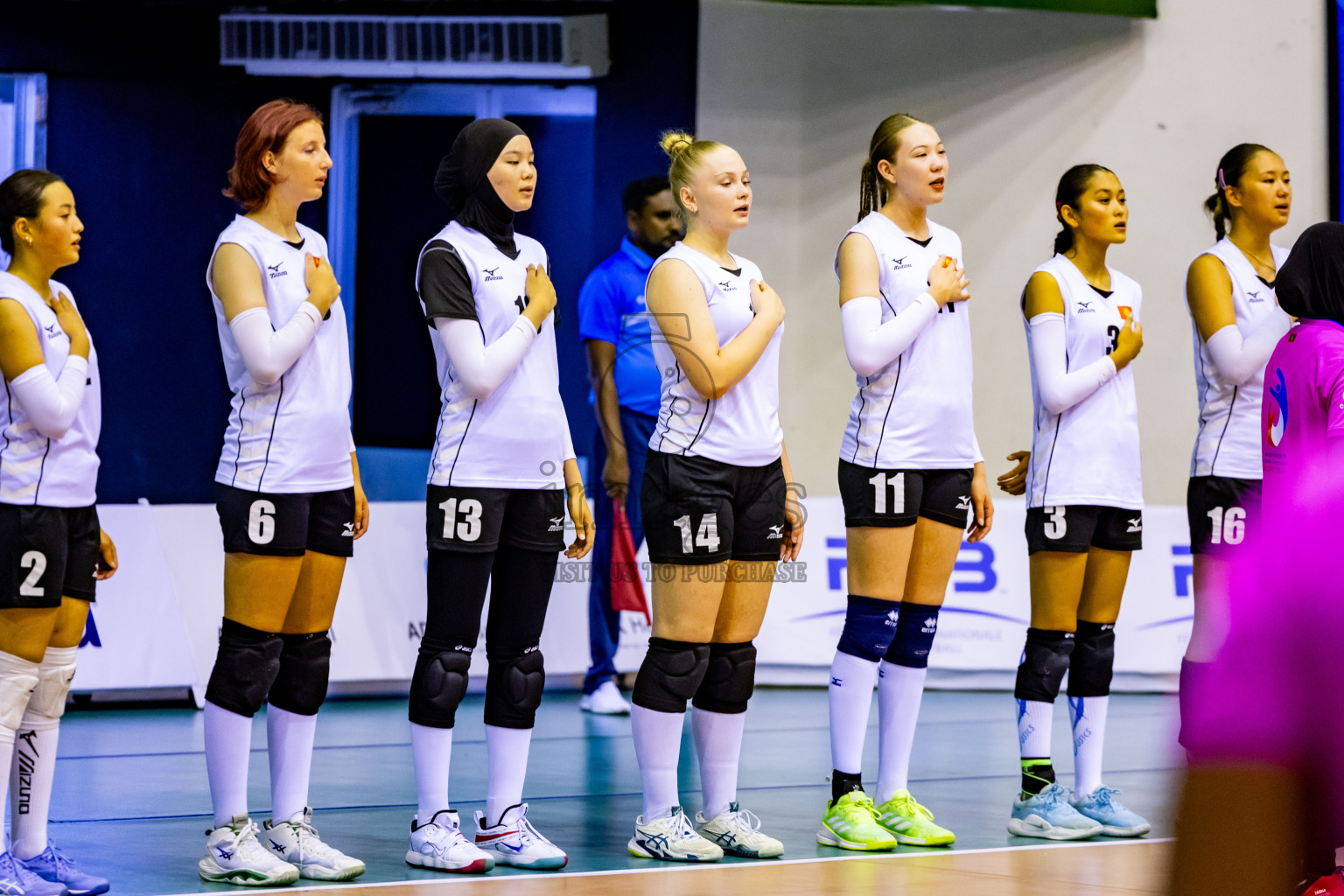 Kyrgyzstan vs Sri Lanka in Final of CAVA U20 Woman's Volleyball Championship 2024 was held in Social Center, Male', Maldives on 23rd July 2024. Photos: Nausham Waheed / images.mv