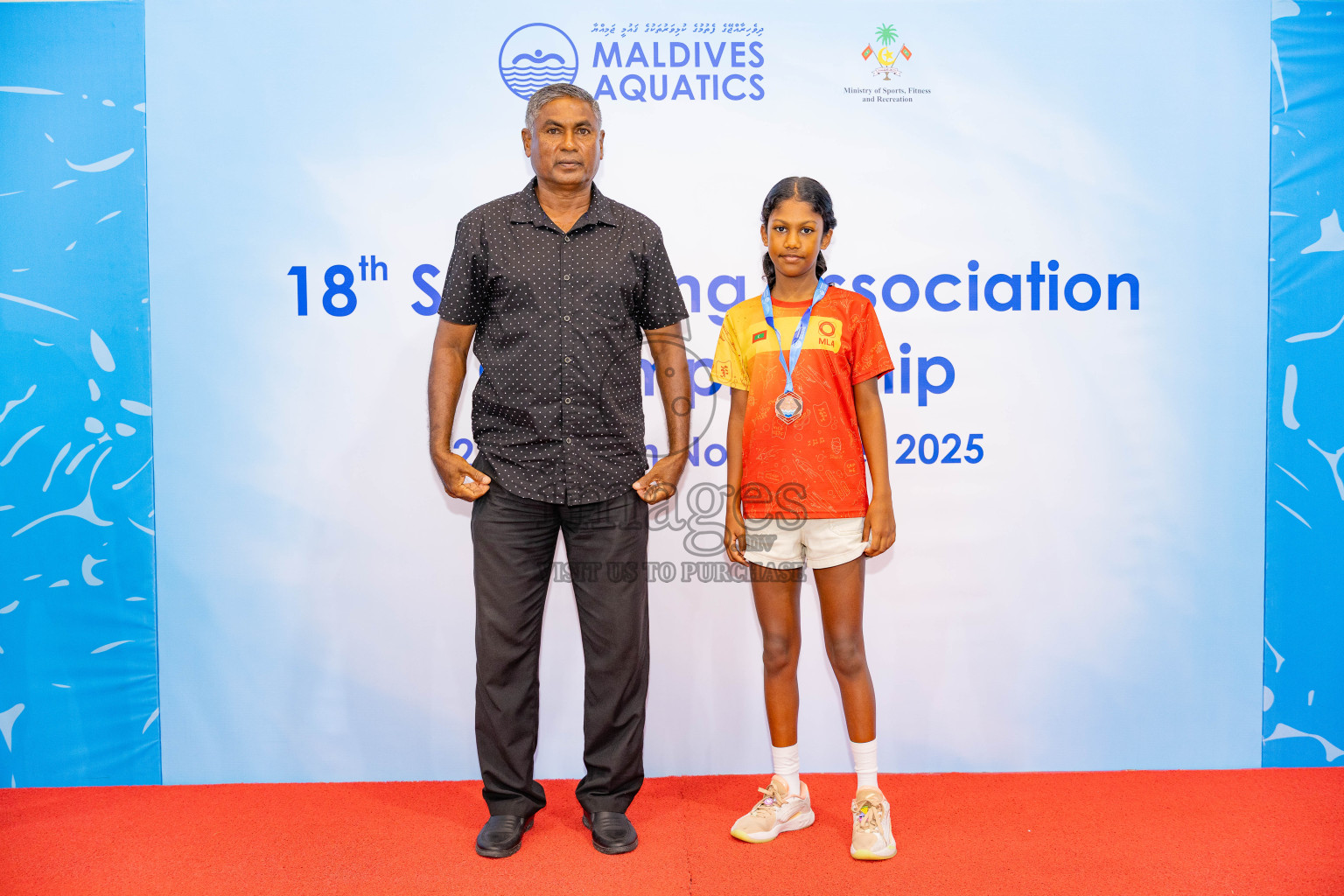 18th Swimming Association Championship 2025, Closing Ceremony was held on Saturday, 29th November 2025 at Swimming Track Hulhumale', Maldives. Photos: Areef Adam / images.mv