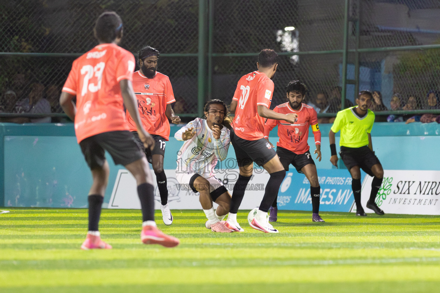 Ifhaams vs J Kovi Goani in Day 1 of Laamehi Dhiggaru Ekuveri Futsal Challenge 2025 was held on Thursday, 24th July 2025, at Dhiggaru Futsal Ground, Dhiggaru, Maldives Photos: Areef Adam / images.mv