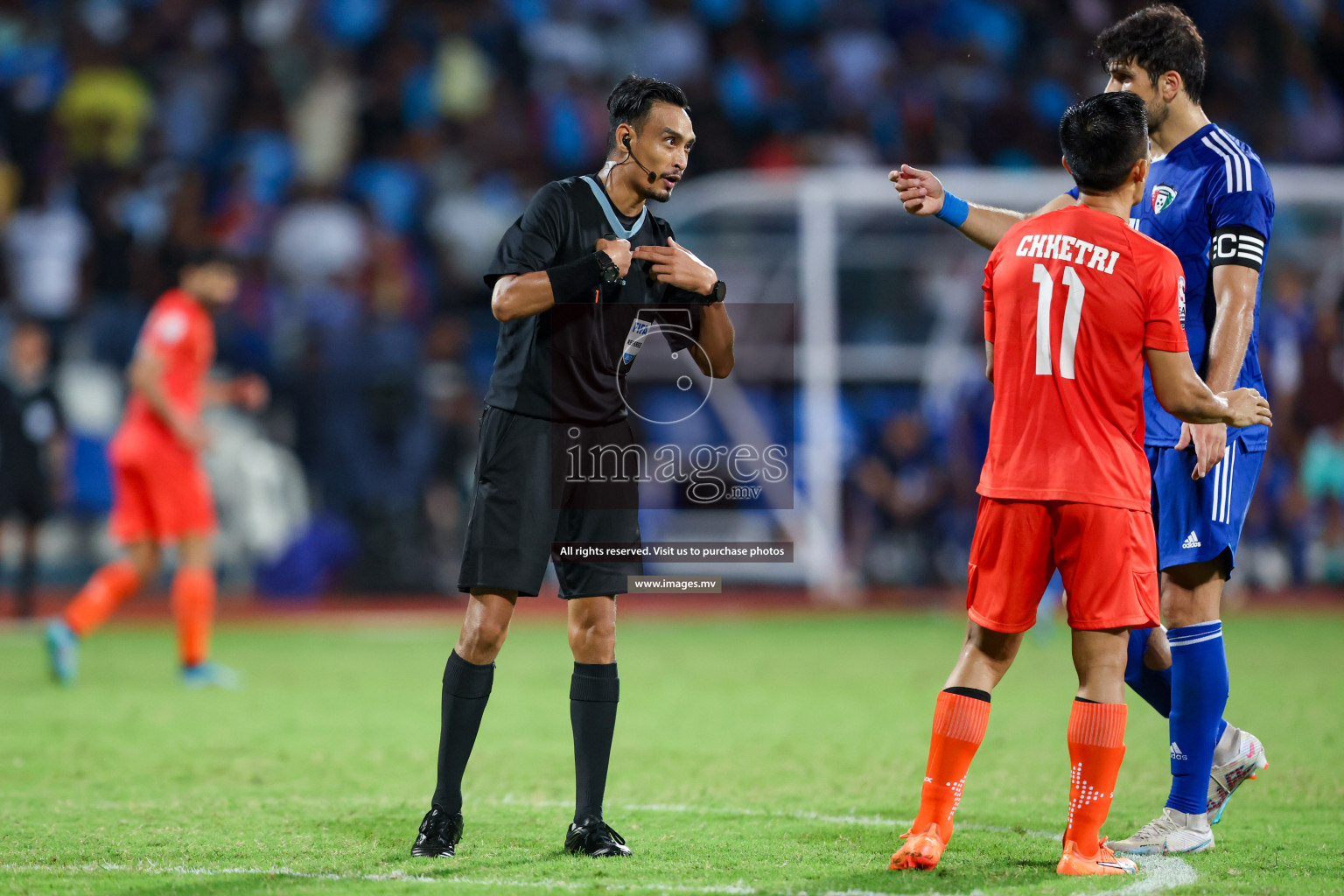 Kuwait vs India in the Final of SAFF Championship 2023 held in Sree Kanteerava Stadium, Bengaluru, India, on Tuesday, 4th July 2023. Photos: Nausham Waheed / images.mv