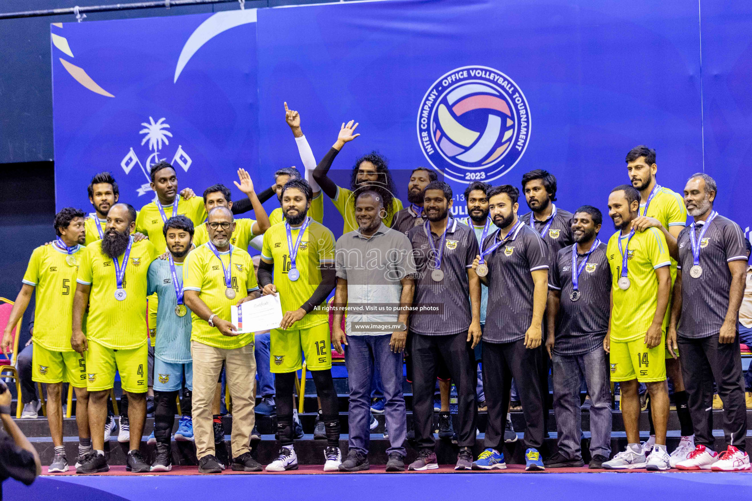 Final of Inter Company-Office Volleyball Tournament 2023 was held in Social Center, Male', Maldives on Saturday, 20th May 2023.  Photos: Ismail Thoriq / images.mv