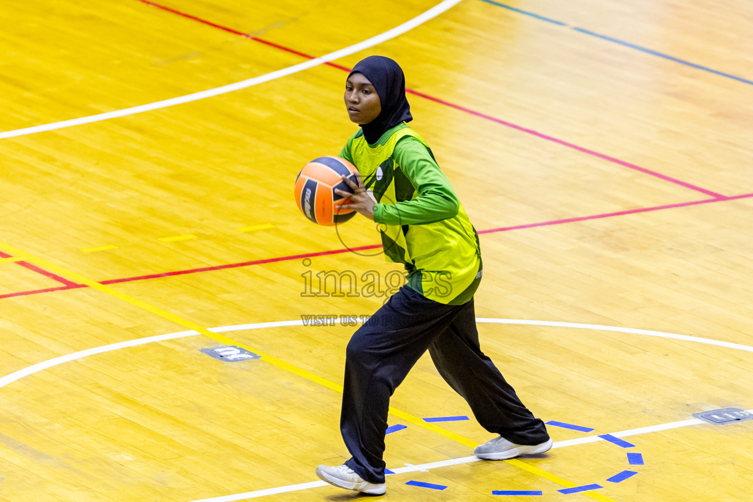 Day 9 of 25th Inter-School Netball Tournament was held in Social Center at Male', Maldives on Monday, 19th August 2024. Photos: Nausham Waheed / images.mv