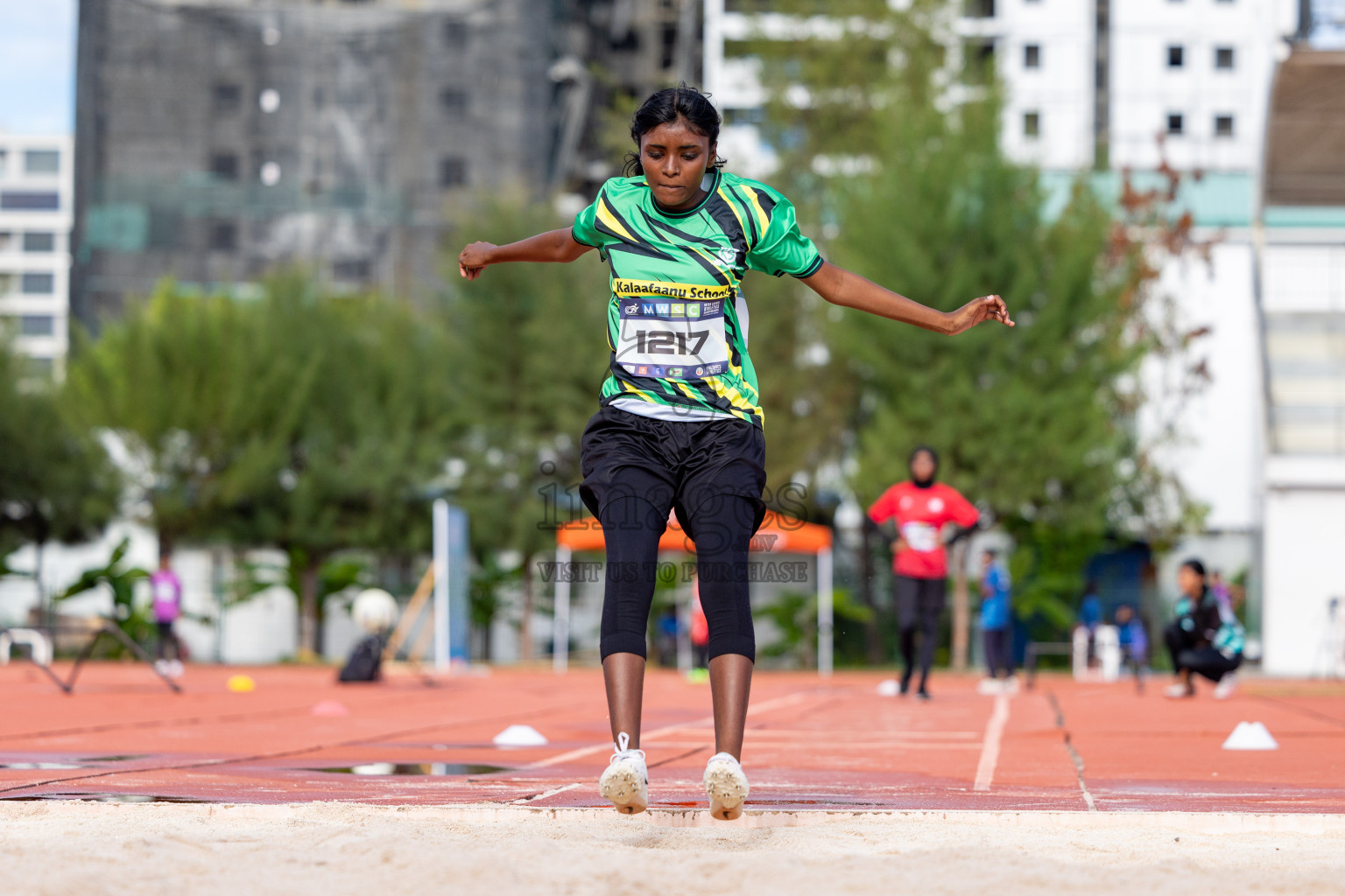 Day 2 of MWSC Interschool Athletics Championships 2024 held in Hulhumale Running Track, Hulhumale, Maldives on Sunday, 10th November 2024. 
Photos by:  Hassan Simah / Images.mv