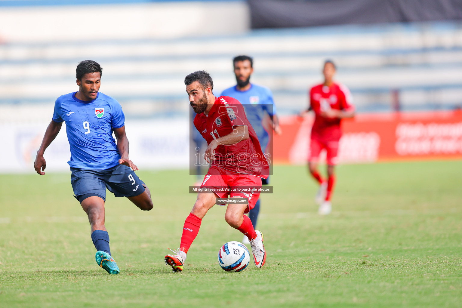 Lebanon vs Maldives in SAFF Championship 2023 held in Sree Kanteerava Stadium, Bengaluru, India, on Tuesday, 28th June 2023. Photos: Nausham Waheed, Hassan Simah / images.mv