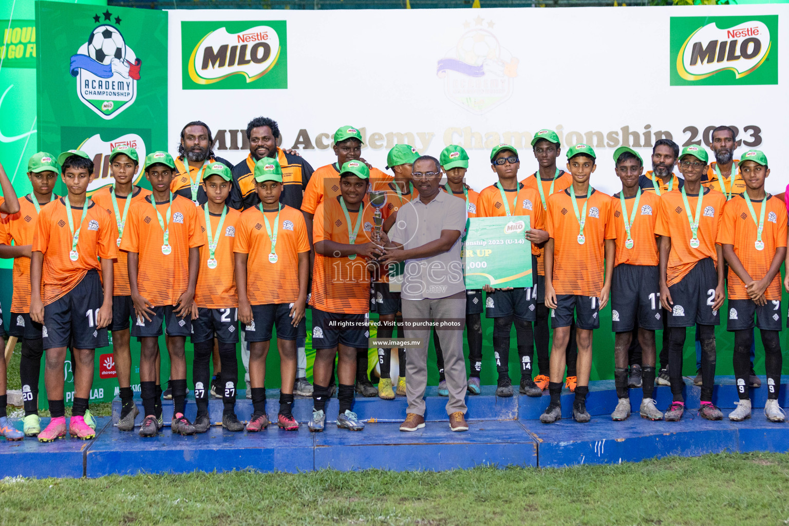 Day 2 of MILO Academy Championship 2023 (u14) was held in Henveyru Stadium Male', Maldives on 4th November 2023. Photos: Nausham Waheed / images.mv