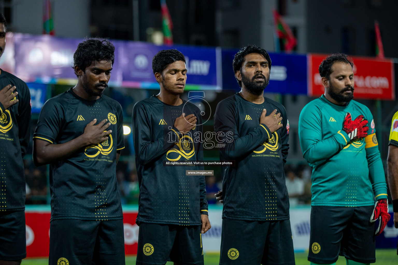 Prison Club vs MACL in the Quarter Finals of Club Maldives 2021 held at Hulhumale;, on 12th December 2021 Photos: Ismail Thoriq / images.mv