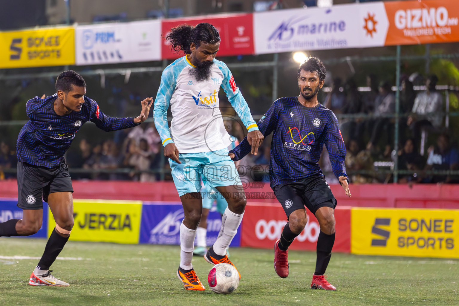 K Maafushi vs K Gulhi in Day 22 of Golden Futsal Challenge 2024 was held on Monday , 5th February 2024 in Hulhumale', Maldives
Photos: Ismail Thoriq / images.mv