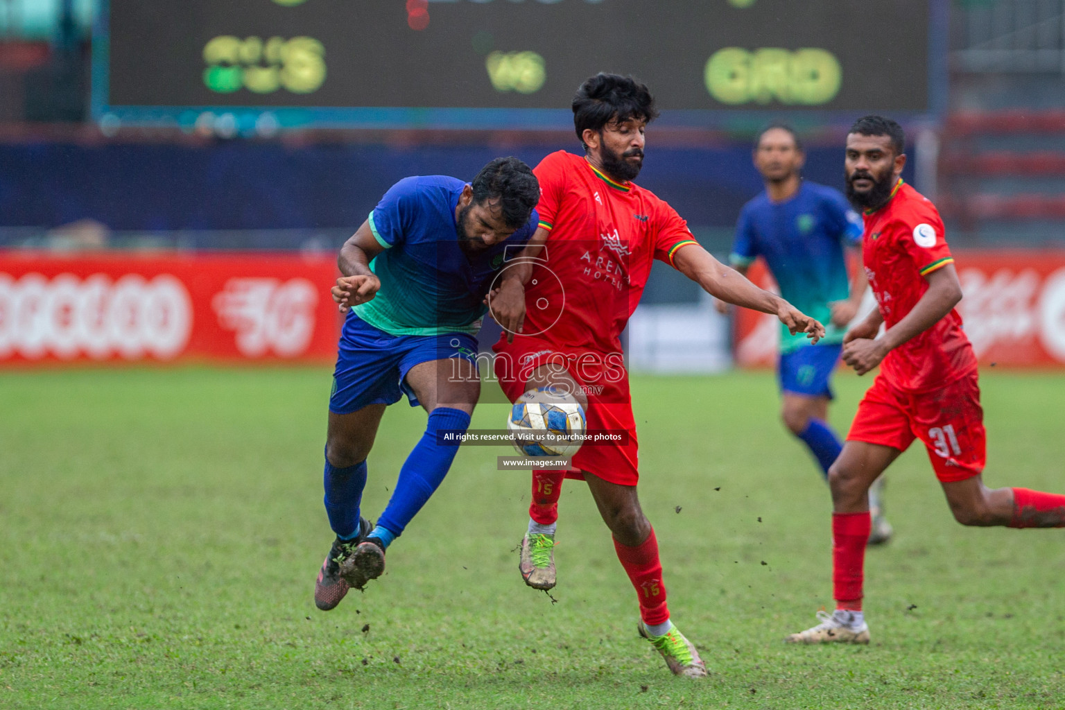 Da Grande Sports Club vs Super United Sports in Ooredoo Dhivehi Premier League 2021/22 on 31st July 2022, held in National Football Stadium, Male', Maldives Photos: Ismail Thoriq/ Images mv