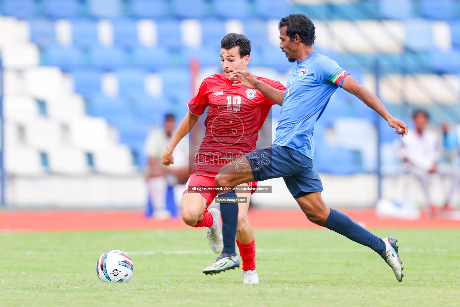 Lebanon vs Maldives in SAFF Championship 2023 held in Sree Kanteerava Stadium, Bengaluru, India, on Tuesday, 28th June 2023. Photos: Nausham Waheed, Hassan Simah / images.mv