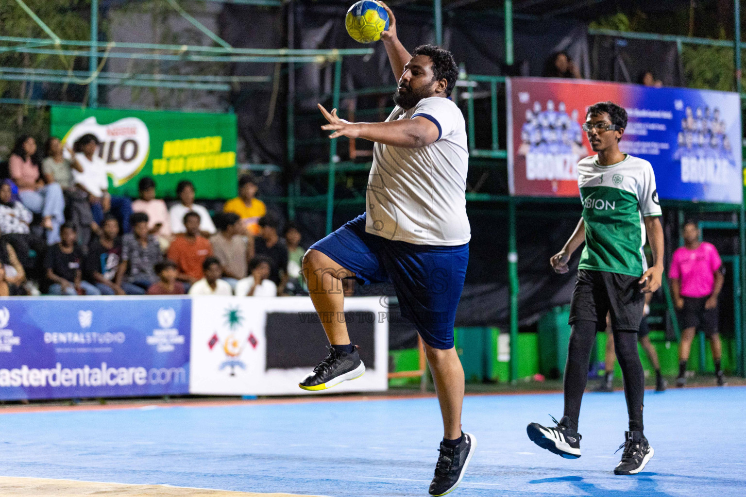 Day 19 of 10th National Handball Tournament 2023, held in Handball ground, Male', Maldives on Tuesday, 19th December 2023 Photos: Nausham Waheed/ Images.mv