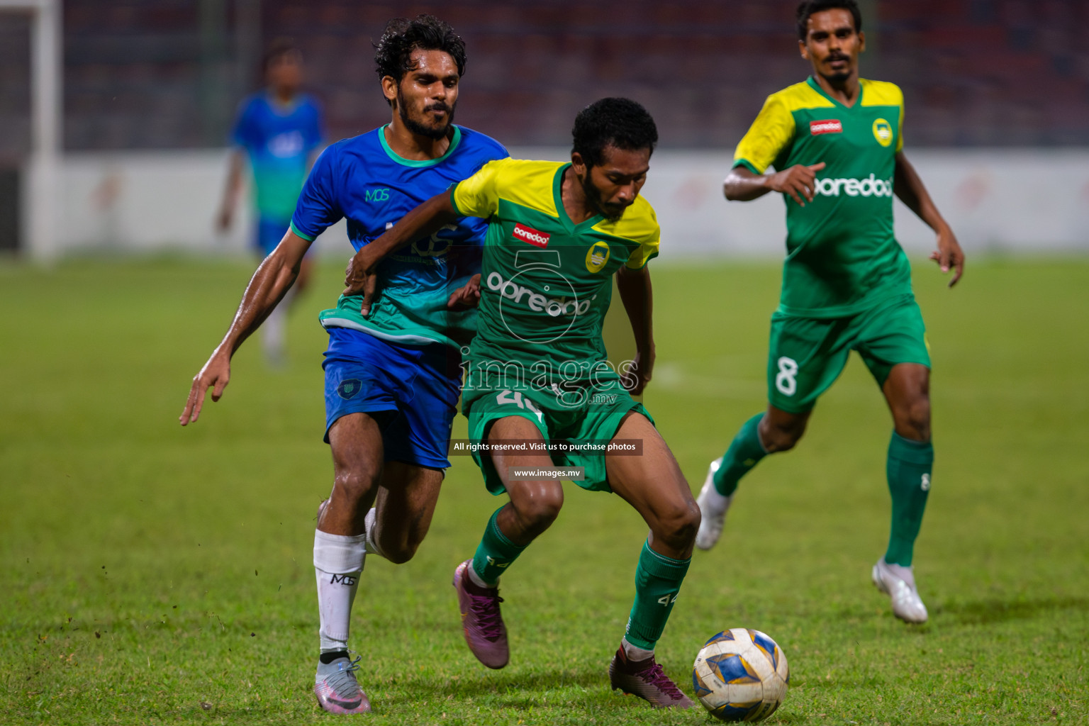 Dhivehi Premier League 2023 - Maziya Sports & Recreation vs Super United Sports, held in National Football Stadium, Male', Maldives  Photos: Mohamed Mahfooz Moosa/ Images.mv