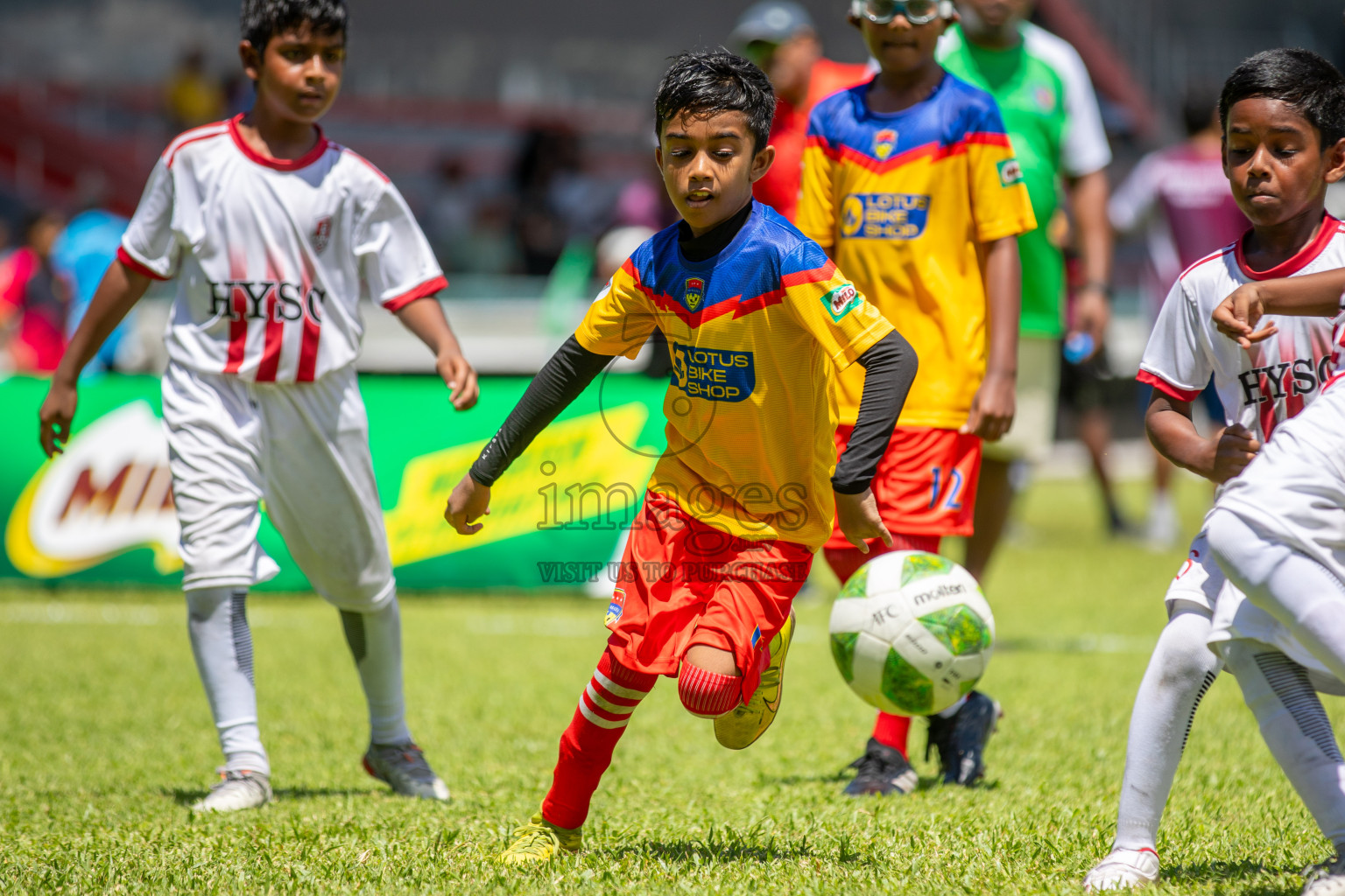 Day 1 of Under 10 MILO Academy Championship 2024 was held at National Stadium in Male', Maldives on Friday, 26th April 2024. Photos: Mohamed Mahfooz Moosa / images.mv