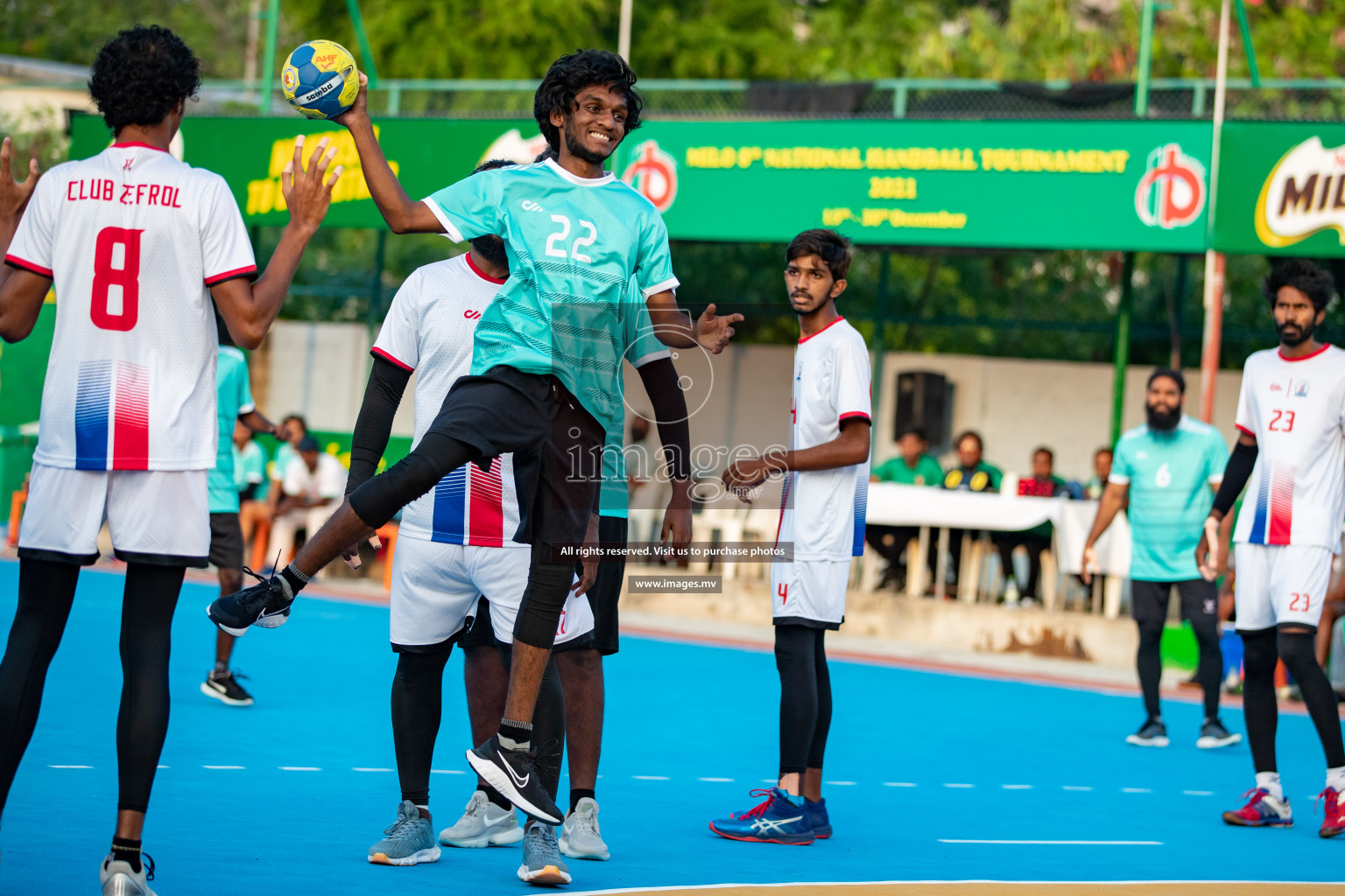 Milo 8th National Handball Tournament Day 4, 18th December 2021, at Handball Ground, Male', Maldives. Photos by Hassan Simah