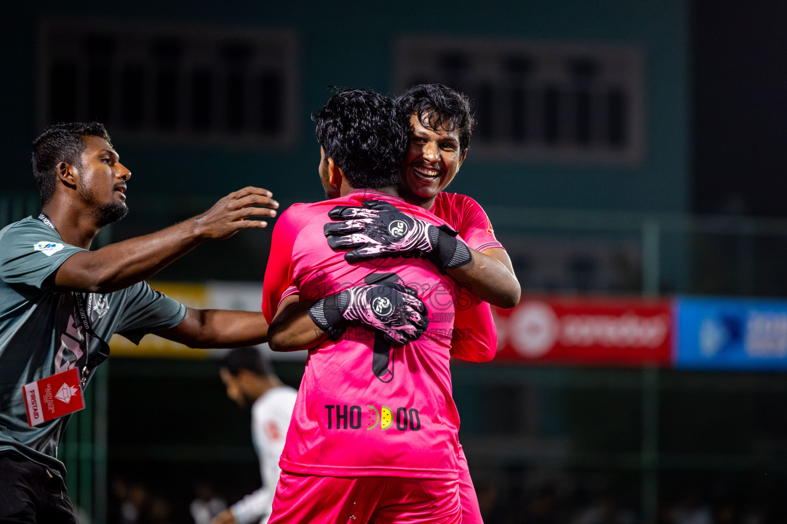AA Bodufolhudhoo vs AA Thoddoo in Day 15 of Golden Futsal Challenge 2025 was held on Sunday, 19th January 2025, in Hulhumale', Maldives. Photos: Nausham Waheed / images.mv