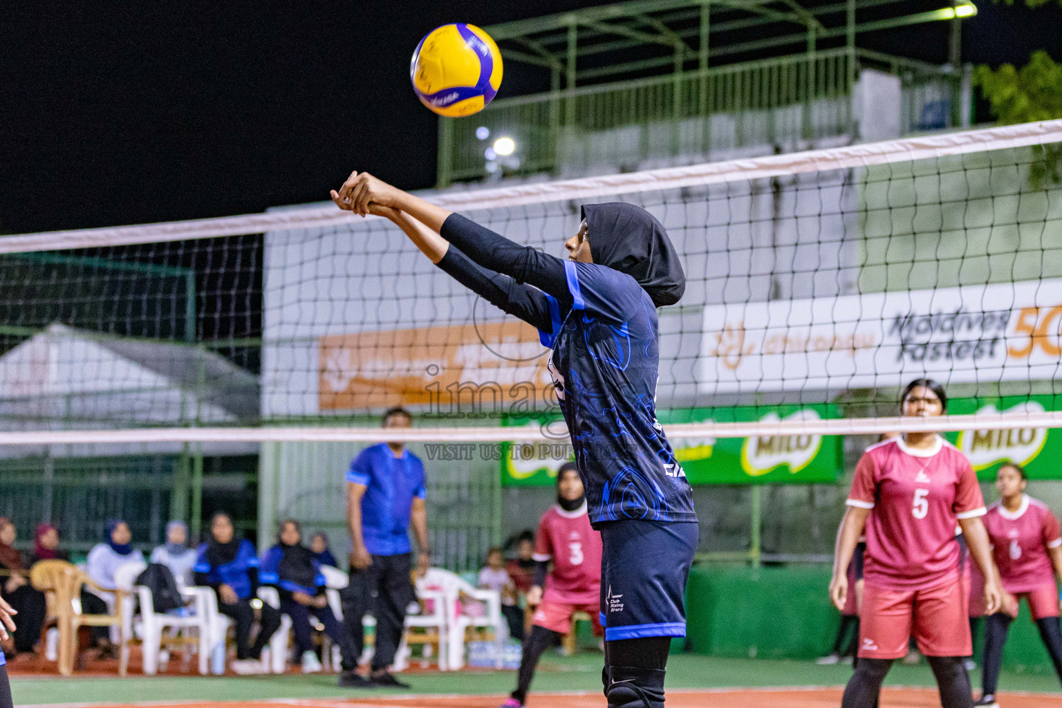 Island Ocean Club vs Club Rising Star Academy in Milo National Junior Volleyball Championship 2025 Day 3 was held on Monday, 24th November 2025 at Ekuveni Turf Court Male', Maldives. Photos: Areef Adam / images.mv