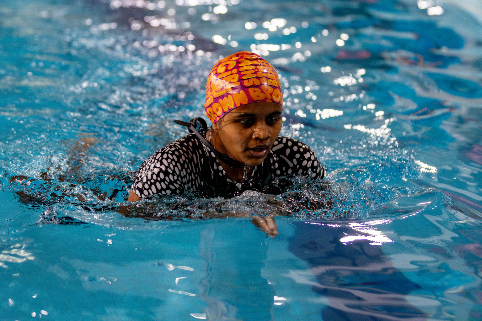 Day 3 of National Swimming Competition 2024 held in Hulhumale', Maldives on Sunday, 15th December 2024. Photos: Hassan Simah / images.mv