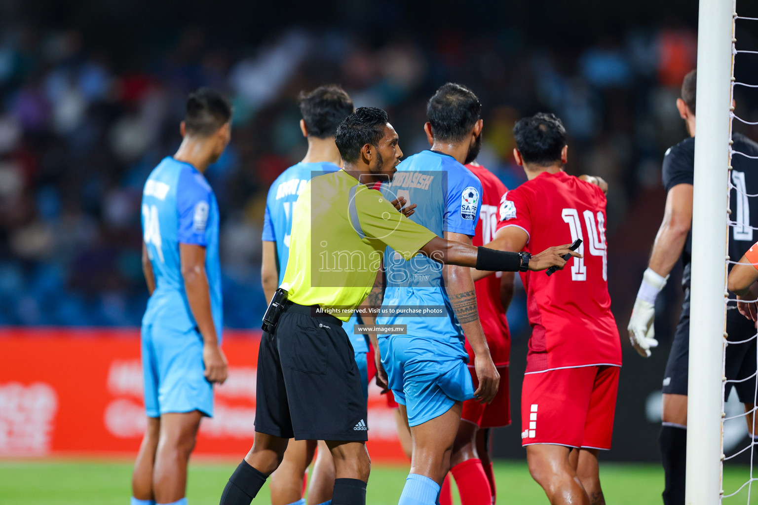 Lebanon vs India in the Semi-final of SAFF Championship 2023 held in Sree Kanteerava Stadium, Bengaluru, India, on Saturday, 1st July 2023. Photos: Nausham Waheed, Hassan Simah / images.mv