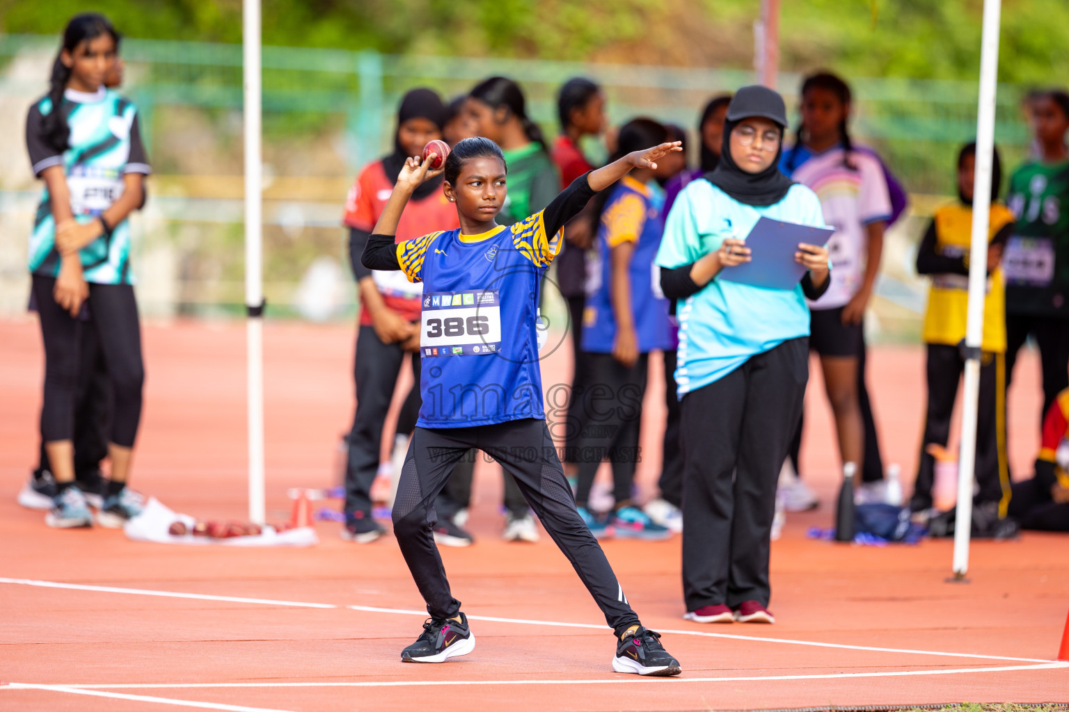 Day 1 of MWSC Interschool Athletics Championships 2024 held in Hulhumale Running Track, Hulhumale, Maldives on Saturday, 9th November 2024. Photos by: Ismail Thoriq / Images.mv