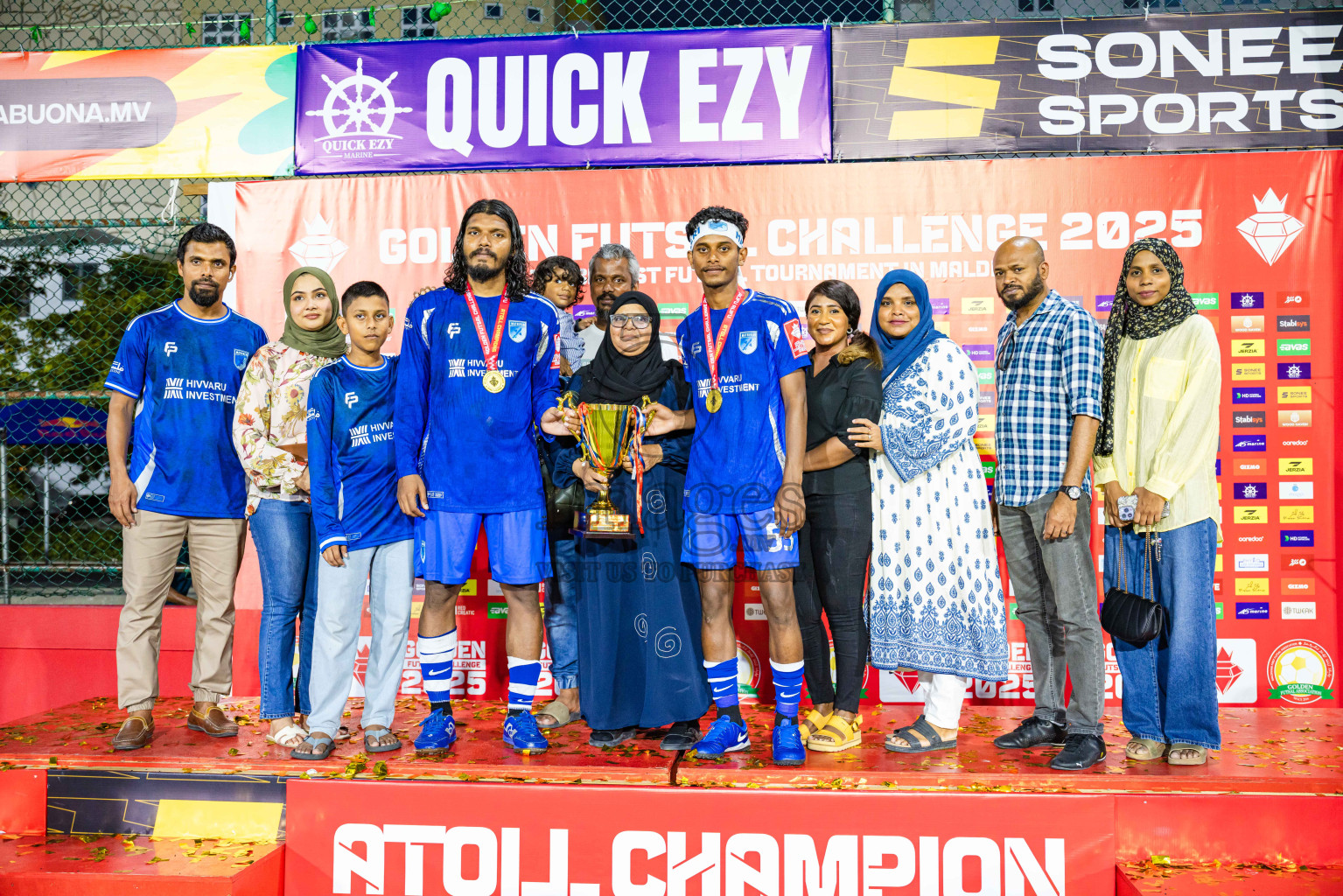 AA. Mathiveri VS AA. Thoddoo in Atoll Round Final on Day 20 of Golden Futsal Challenge 2025 was held on Thursday, 23rd January 2025, in Hulhumale', Maldives. Photos: Abdulla Abeed / images.mv