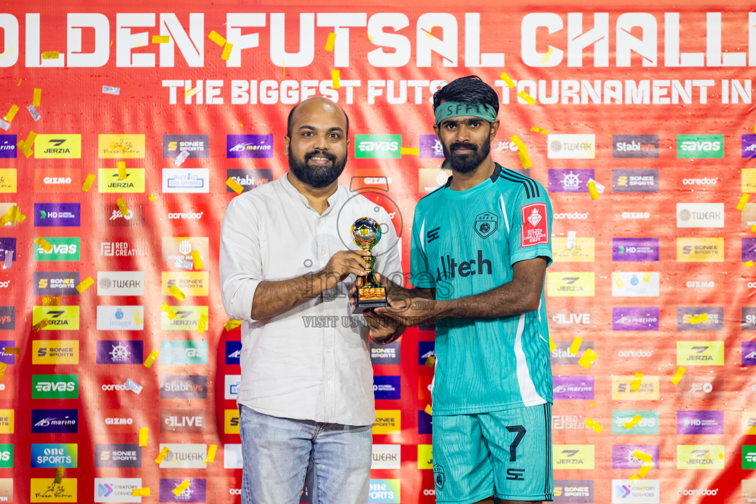 S Feydhoo vs S Hithadhoo in Seenu Atoll Final in Day 24 of Golden Futsal Challenge 2025 was held on Tuesday , 28th January 2025, in Hulhumale', Maldives. Photos: Nausham Waheed / images.mv