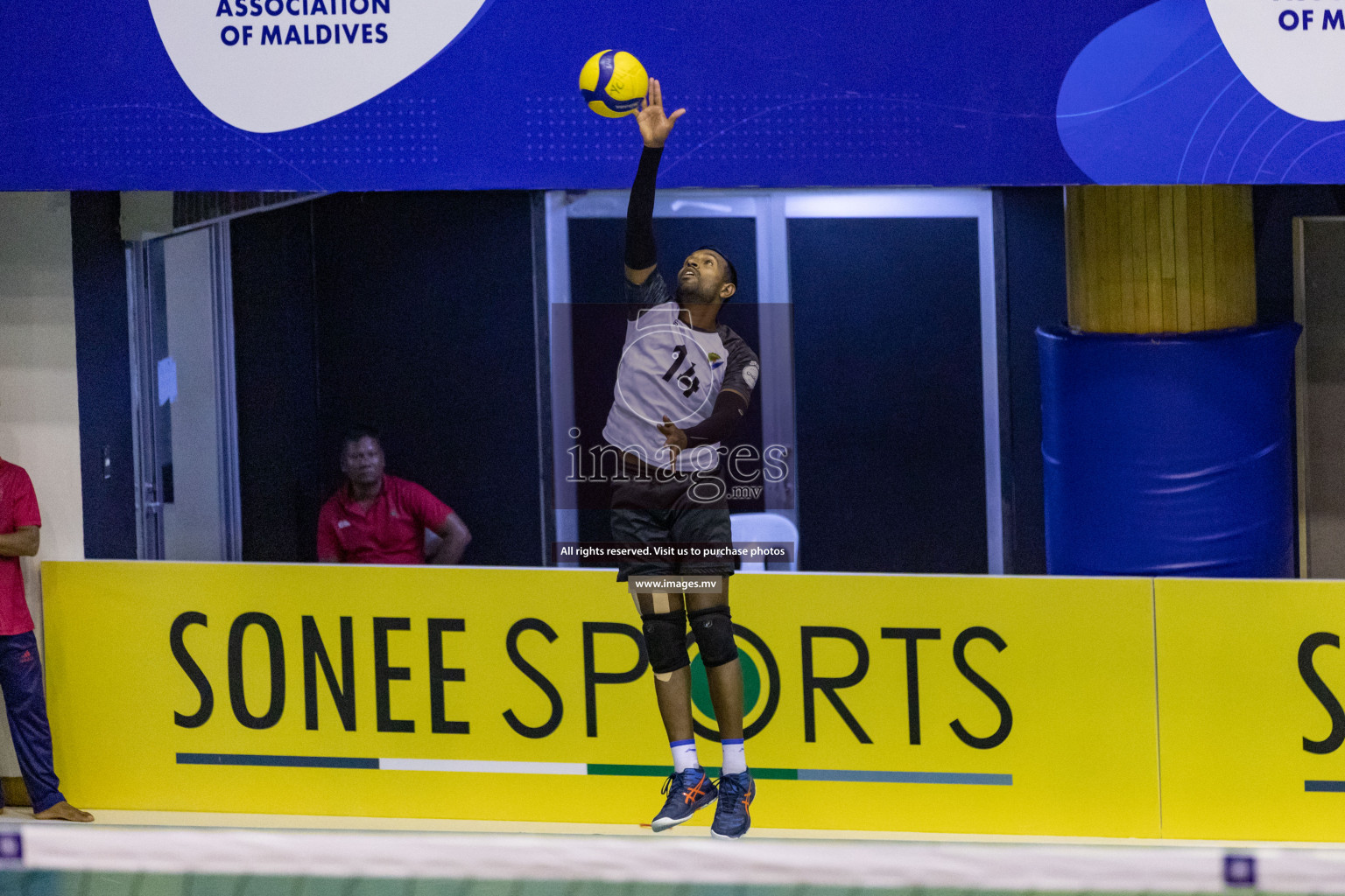 Sports Club City vs Dhivehi Sifainge Club in the Finals of National Volleyball Tournament 2022 on Thursday, 07th July 2022, held in Social Center, Male', Maldives