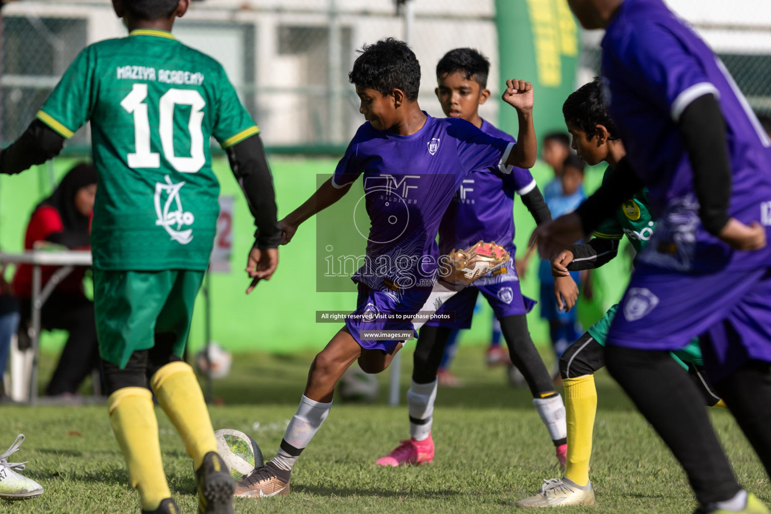 Day 1 of MILO Academy Championship 2023 (U12) was held in Henveiru Football Grounds, Male', Maldives, on Friday, 18th August 2023. Photos: Mohamed Mahfooz Moosa / images.mv