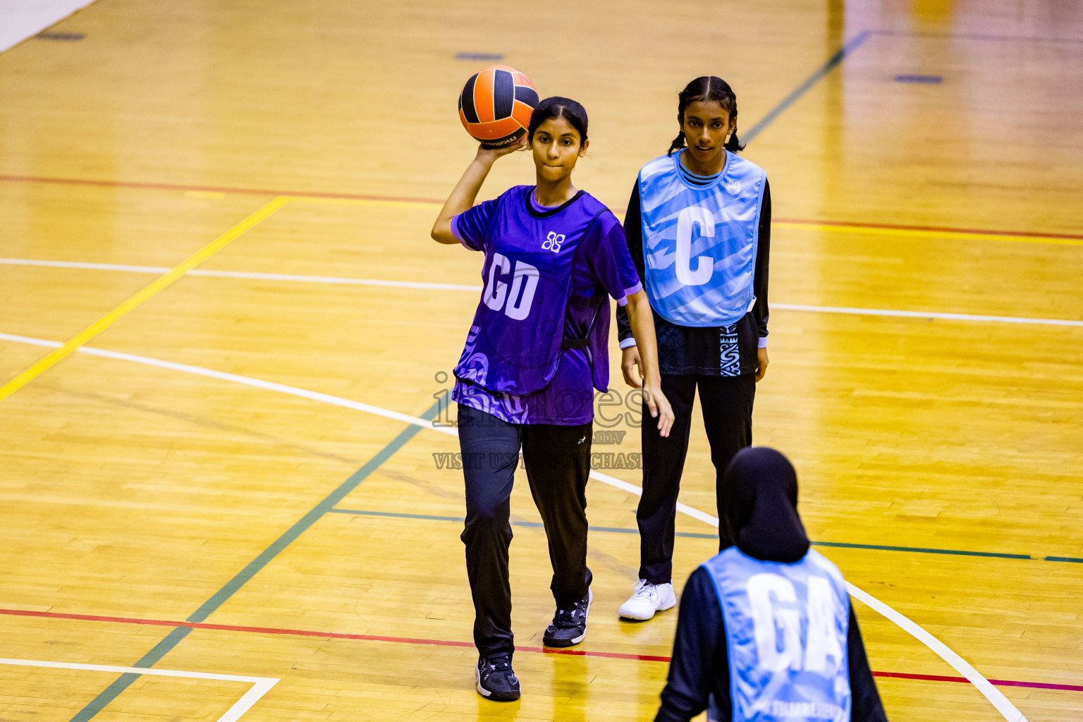 Day 3 of 25th Inter-School Netball Tournament was held in Social Center at Male', Maldives on Sunday, 11th August 2024. Photos: Nausham Waheed / images.mv