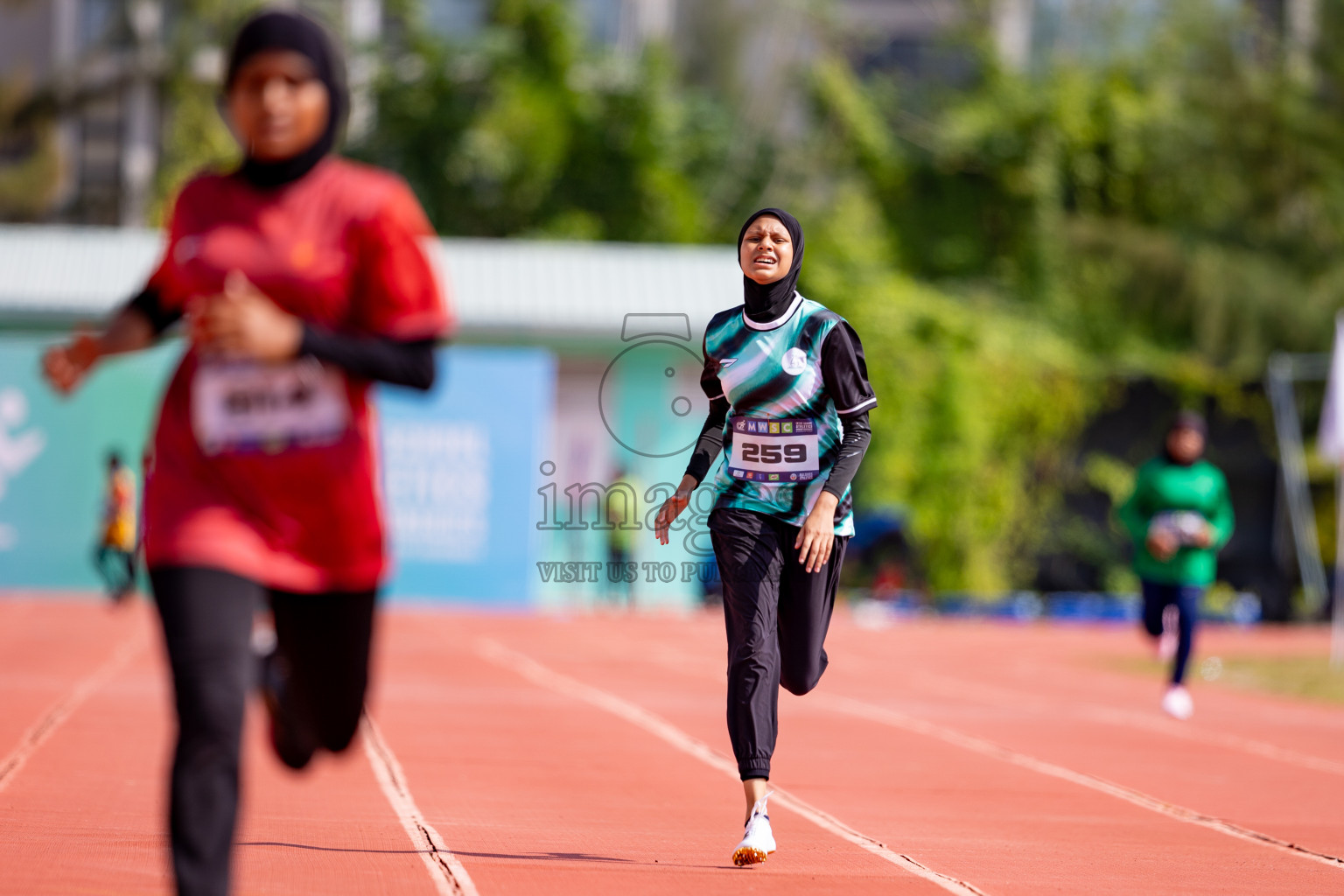 Day 3 of MWSC Interschool Athletics Championships 2024 held in Hulhumale Running Track, Hulhumale, Maldives on Monday, 11th November 2024. 
Photos by: Hassan Simah / Images.mv