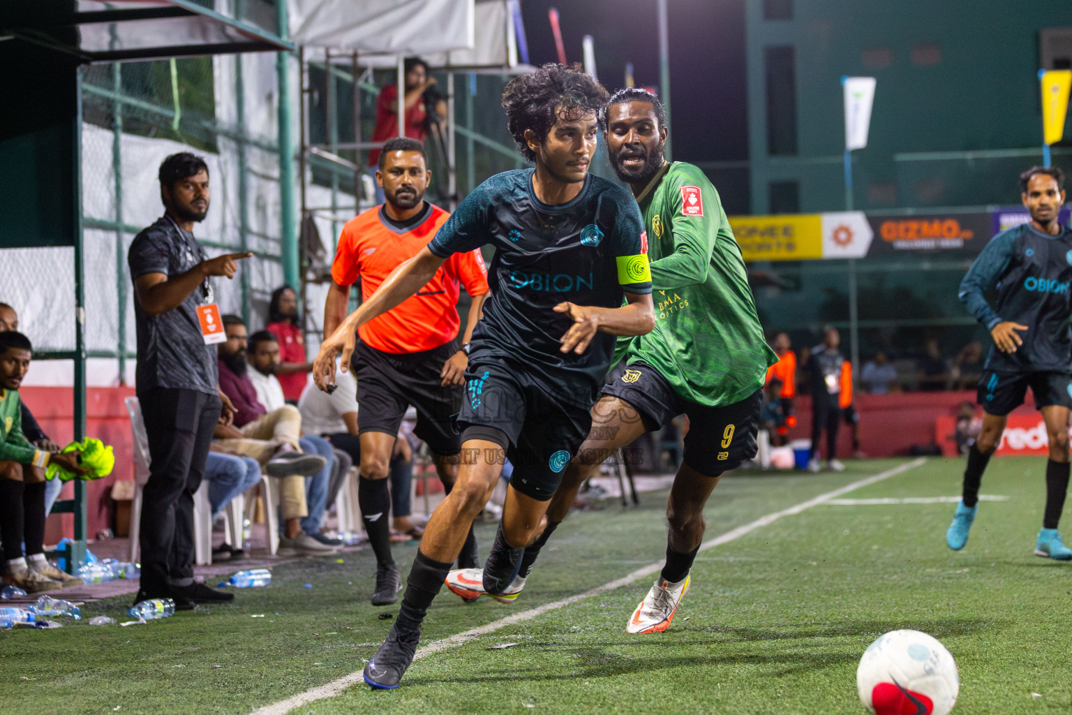 Sh Feevah vs Sh Feydhoo in Day 5 of Golden Futsal Challenge 2024 was held on Friday, 19th January 2024, in Hulhumale', Maldives Photos: Mohamed Mahfooz Moosa / images.mv