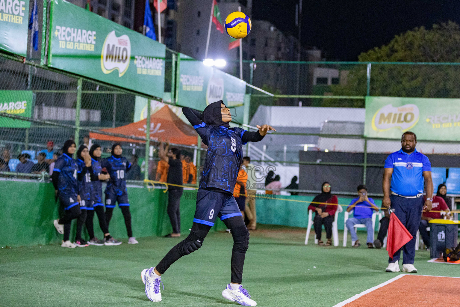Island Ocean Club vs Club Rising Star Academy in Milo National Junior Volleyball Championship 2025 Day 3 was held on Monday, 24th November 2025 at Ekuveni Turf Court Male', Maldives. Photos: Areef Adam / images.mv