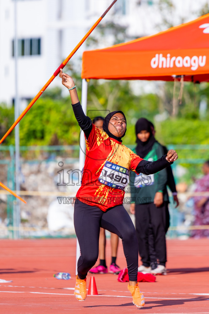 Day 3 of MWSC Interschool Athletics Championships 2024 held in Hulhumale Running Track, Hulhumale, Maldives on Monday, 11th November 2024. Photos by: Nausham Waheed / Images.mv