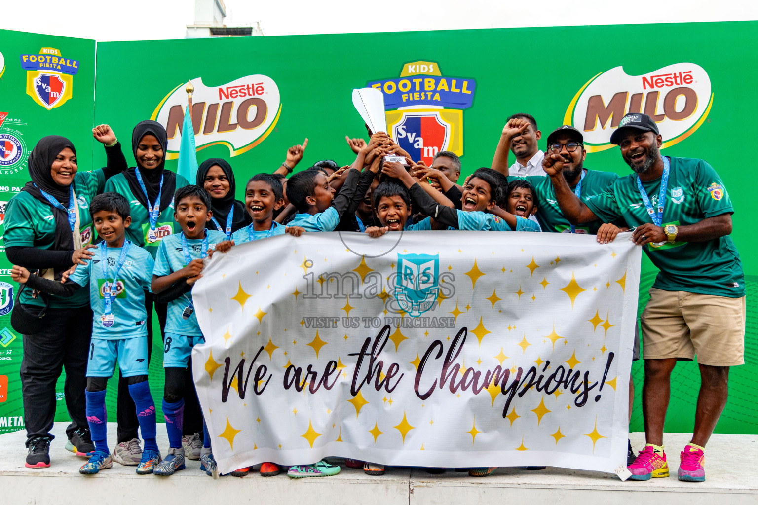 Day 2 of MILO Kids Football Fiesta was held at National Stadium in Male', Maldives on Saturday, 24th February 2024.